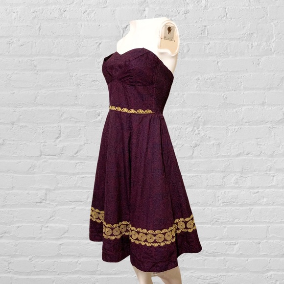 Anthropologie Girls from Savoy Aubergine Sky Plum Purple Semi Formal Date Night - Picture 3 of 7